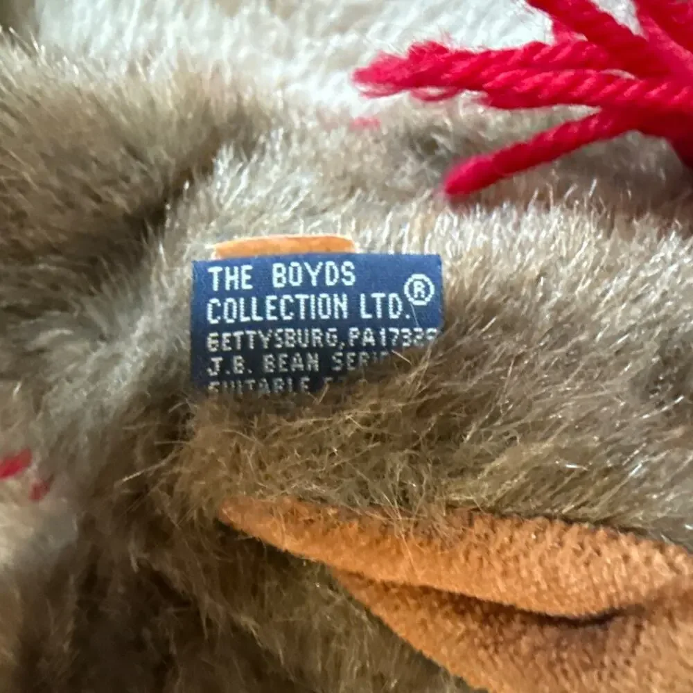 Boyds Collection Christmas Moose Plush 15” Knit Hat Scarf Mittens Holiday